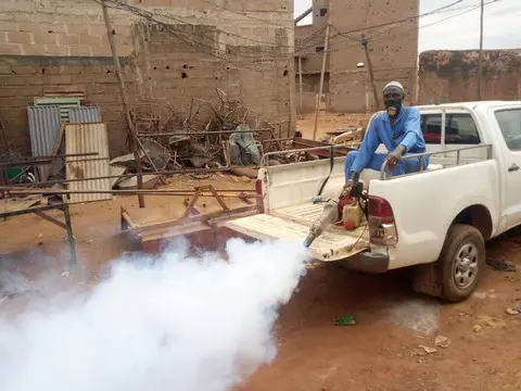 Mosquito control operation in Mali