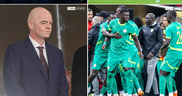 FIFA president Gianni Infantino issuing a warning during a press conference