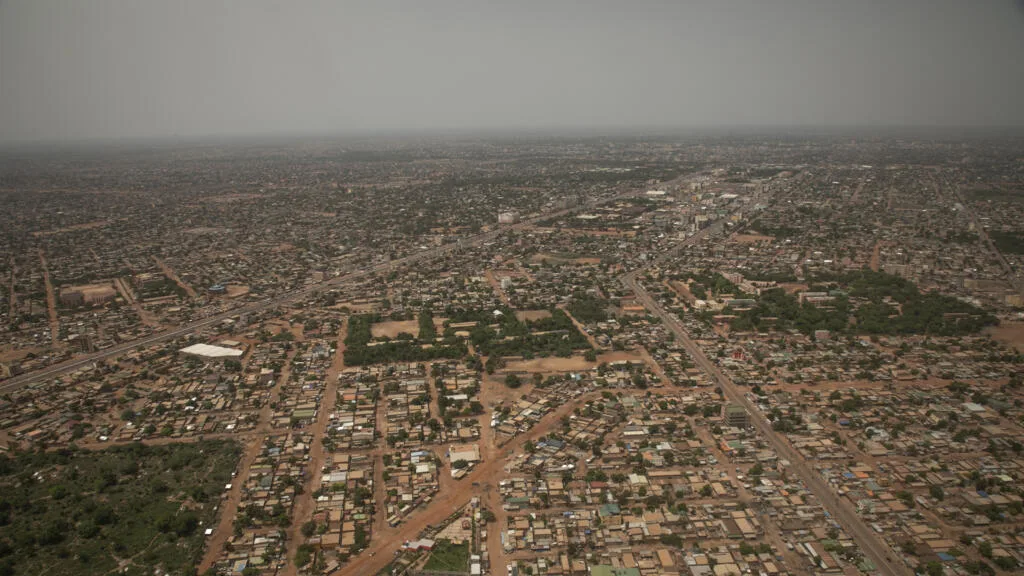 Police dispersing crowd during protest in Burkina Faso