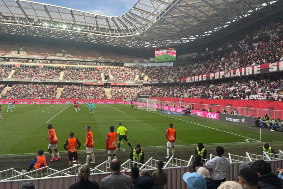 Allianz Riviera stadium in Nice ahead of the high-stakes playoff match
