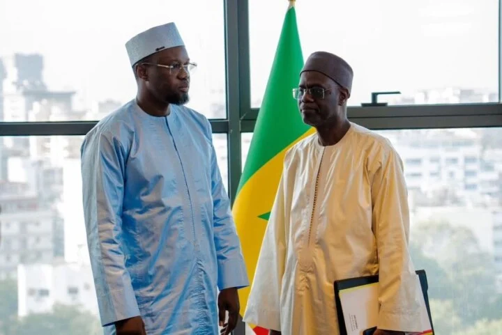 New Prime Minister Al Aminou Lo takes office at the Primature in Dakar
