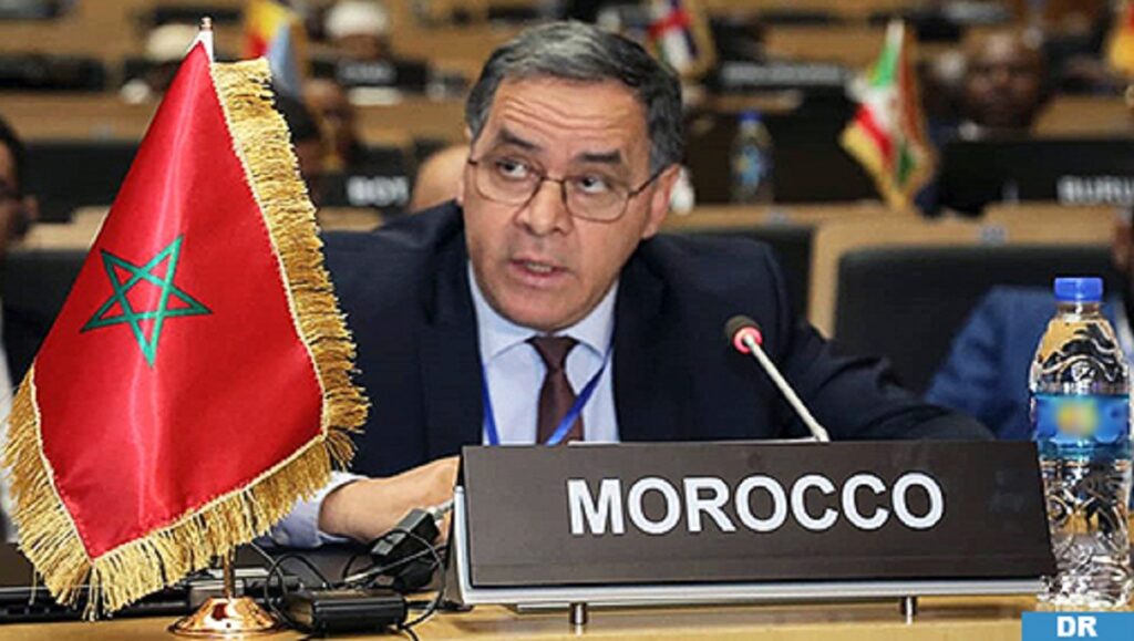 Mohamed Arrouchi representing Morocco before the African Union Peace and Security Council