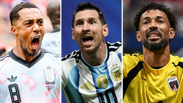 Belgium's Youri Tielemans, Argentina's Lionel Messi and Cape Verde's Vozinha