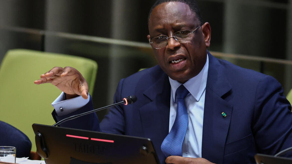 Former Senegalese President Macky Sall speaks during a hearing for his candidacy for the position of United Nations Secretary-General at UN headquarters in New York on April 22, 2026.