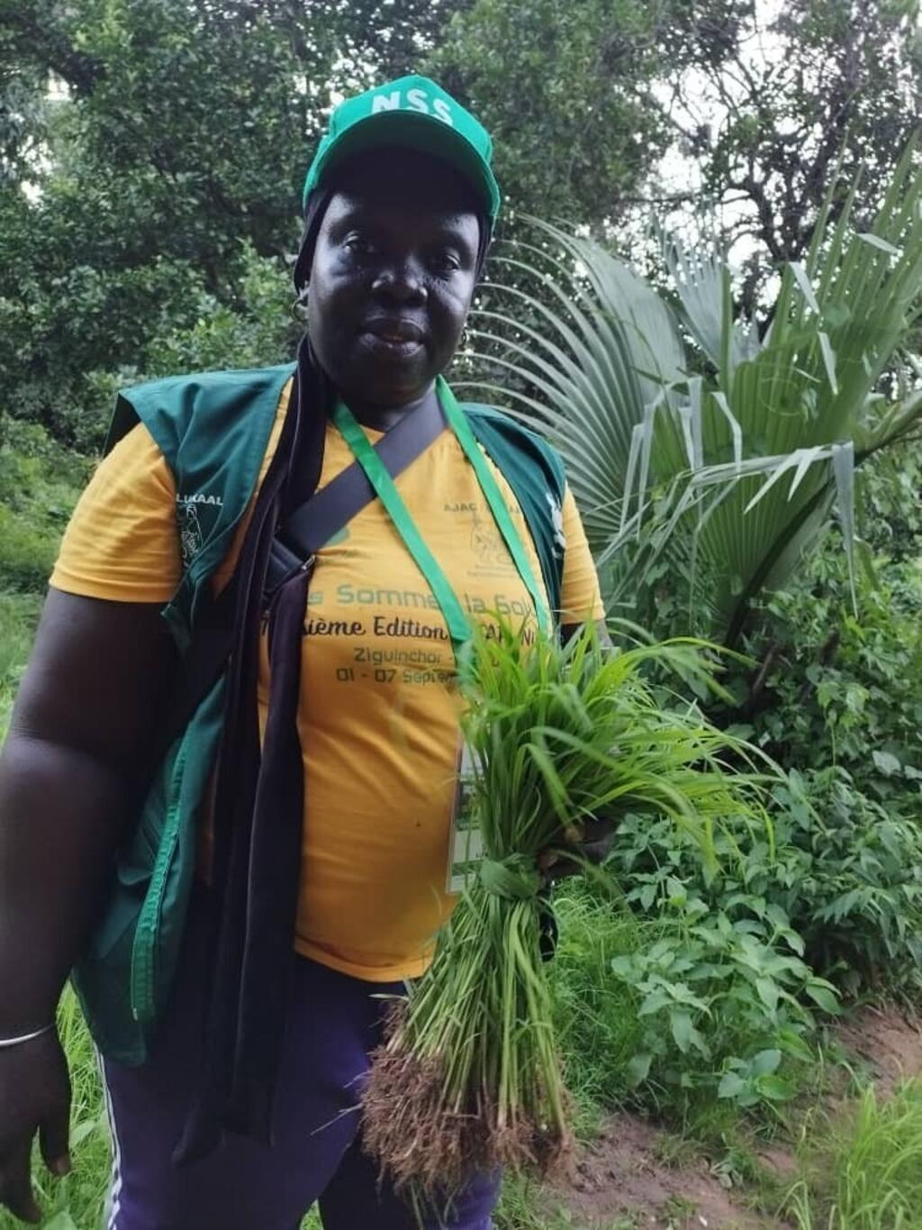 Mariama Sonko in her agroecological farm near Ziguinchor, Casamance