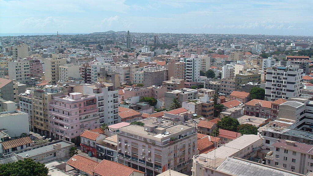 Panoramic view of Dakar's Plateau district, the financial hub of the Senegalese capital.