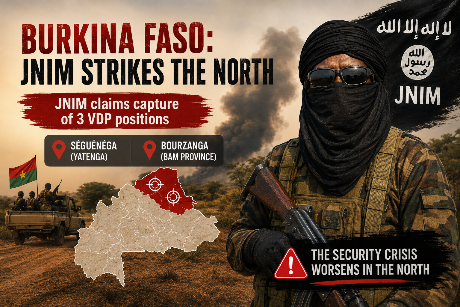 Burkina Faso faces mounting terror threats as JNIM advances in the North