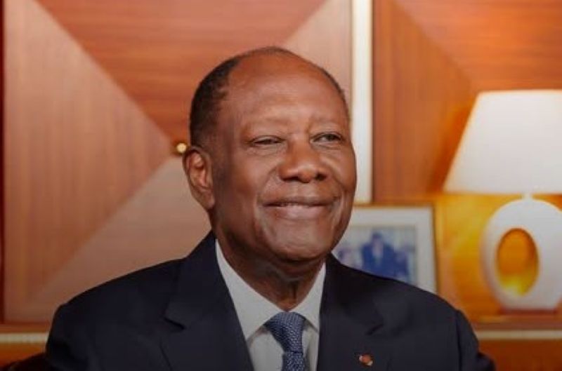 President Alassane Dramane Ouattara addressing the nation from Abidjan