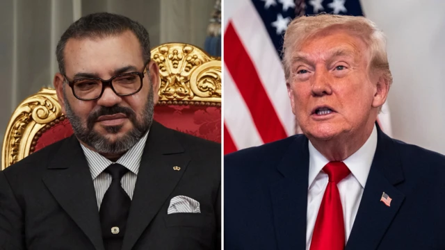 King Mohammed VI and former US President Donald Trump