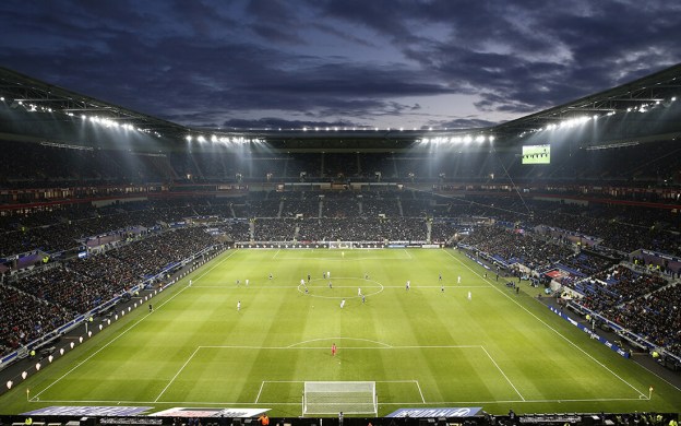 Groupama Stadium in Lyon during a football match