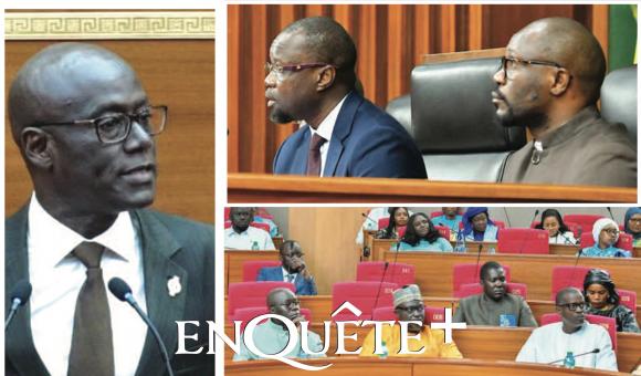 Ousmane Sonko addressing the National Assembly