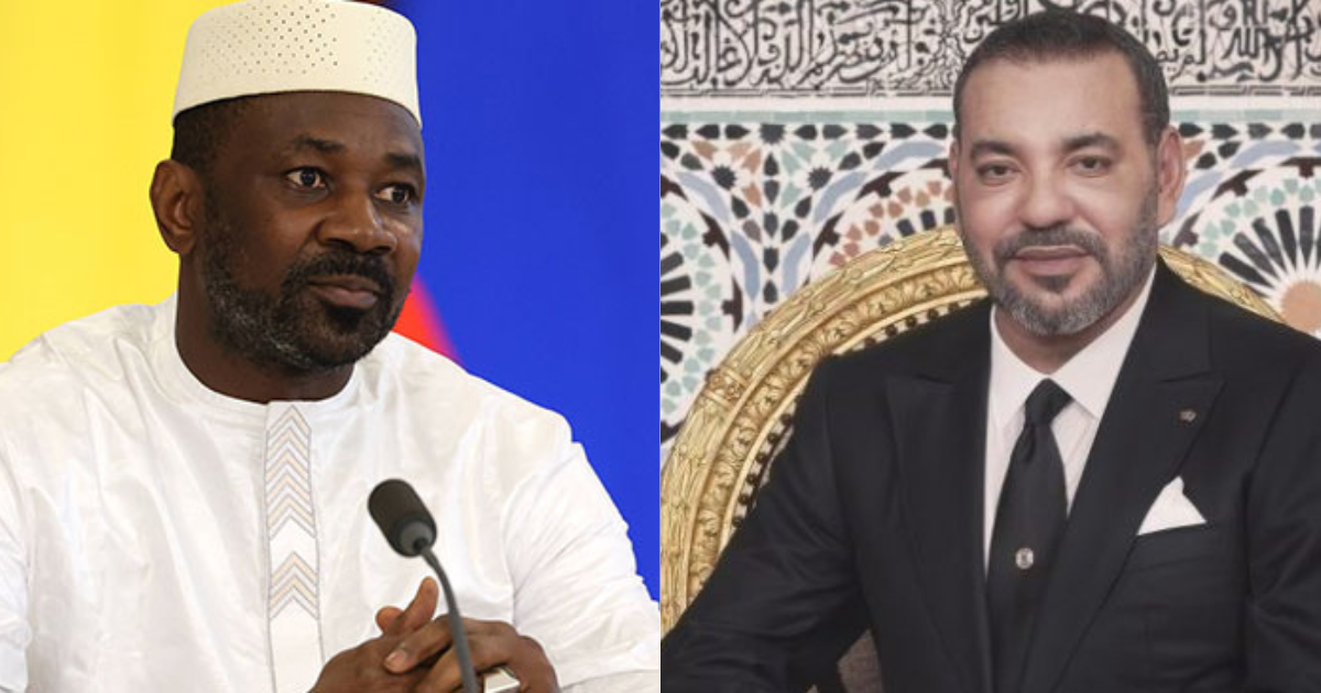 King Mohammed VI of Morocco and Malian President Assimi Goïta