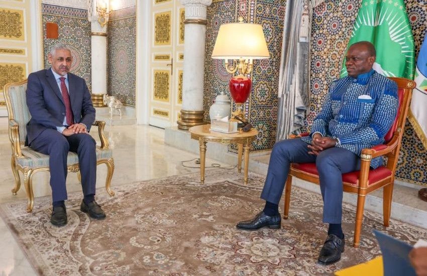 President Brice Clotaire Oligui Nguema meeting with AfDB President Sidi Ould Tah